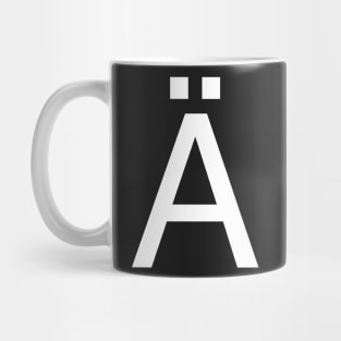 Helvetica Ä in white Mug